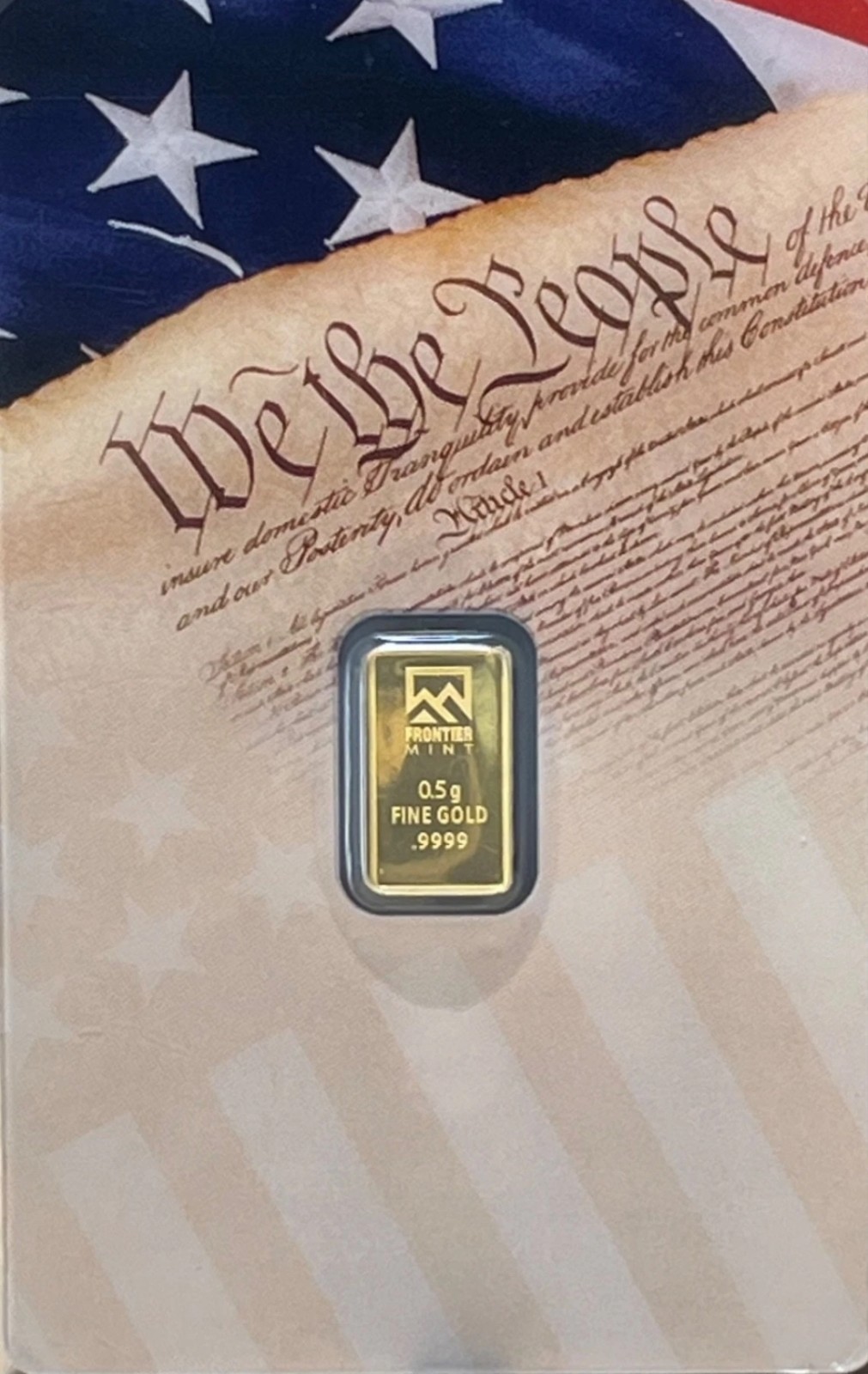 “WE THE PEOPLE” 🇺🇸 .9999 GOLD Bar – Pure Investment Grade Bullion in Assay ✨