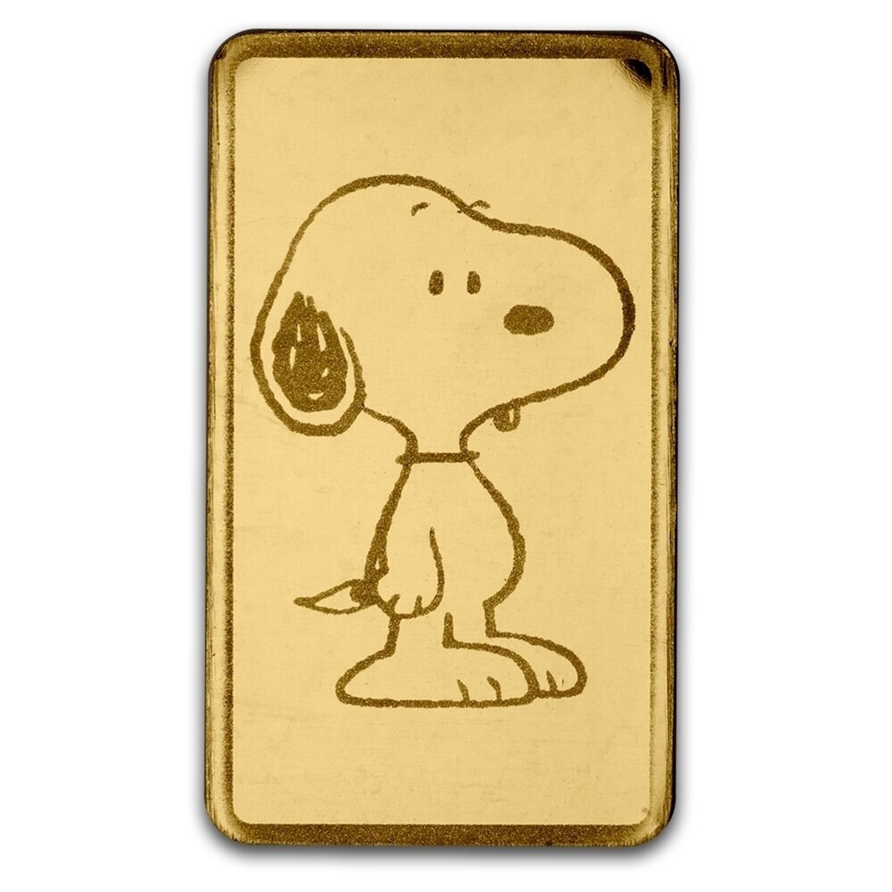 1/2 gram .9999 Fine Gold Pamp Bar – Peanuts® 75th Anniversary Peanuts