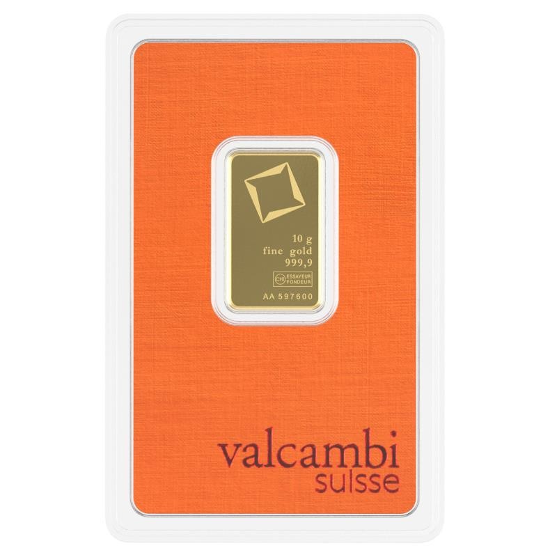 10 gram Valcambi Gold Bar .9999 Fine Gold Bar (In Assay) #A719