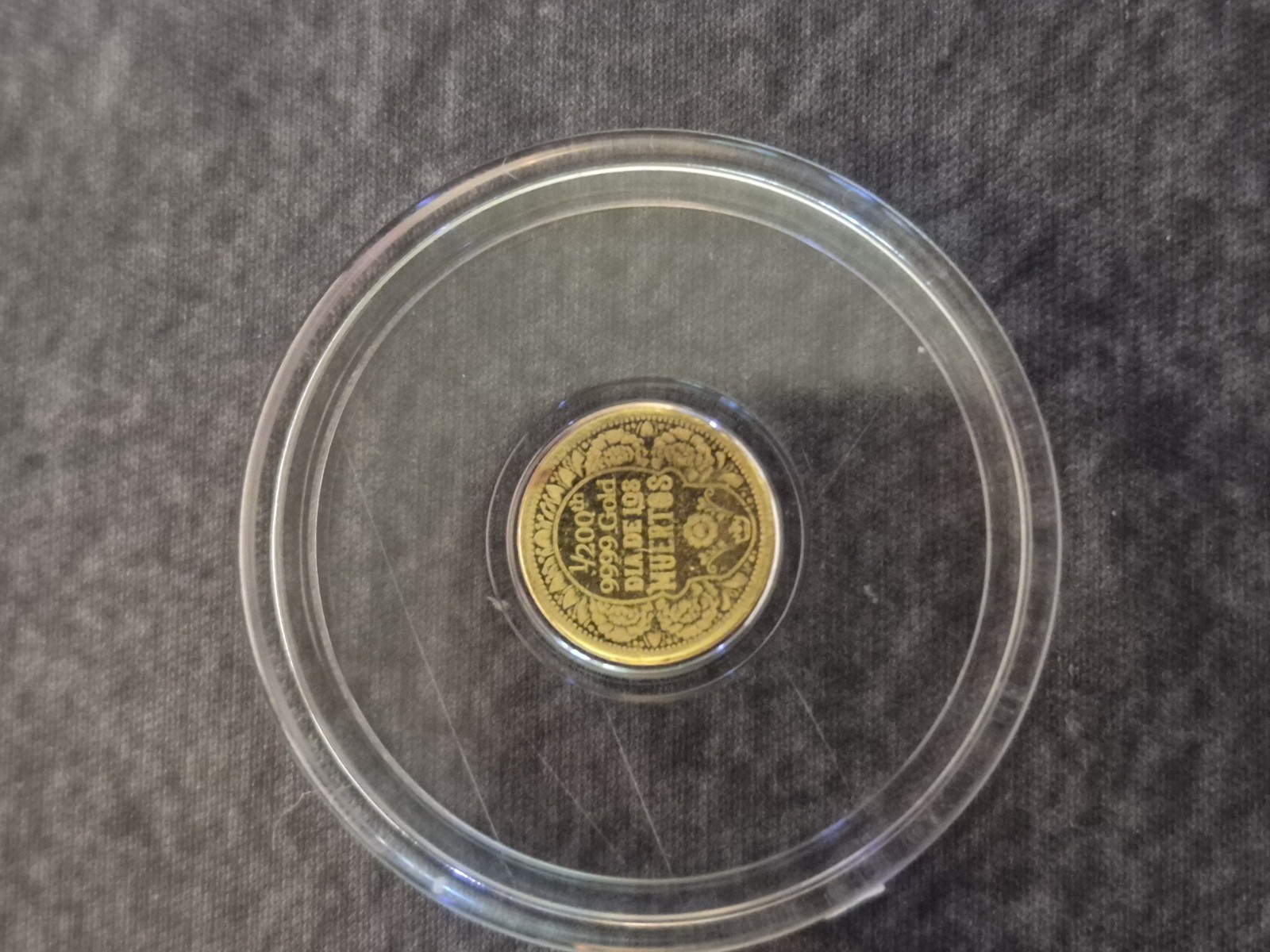 1/200 oz .999 fine gold round Monarch Precious Metals “Día de los Muertos” x3