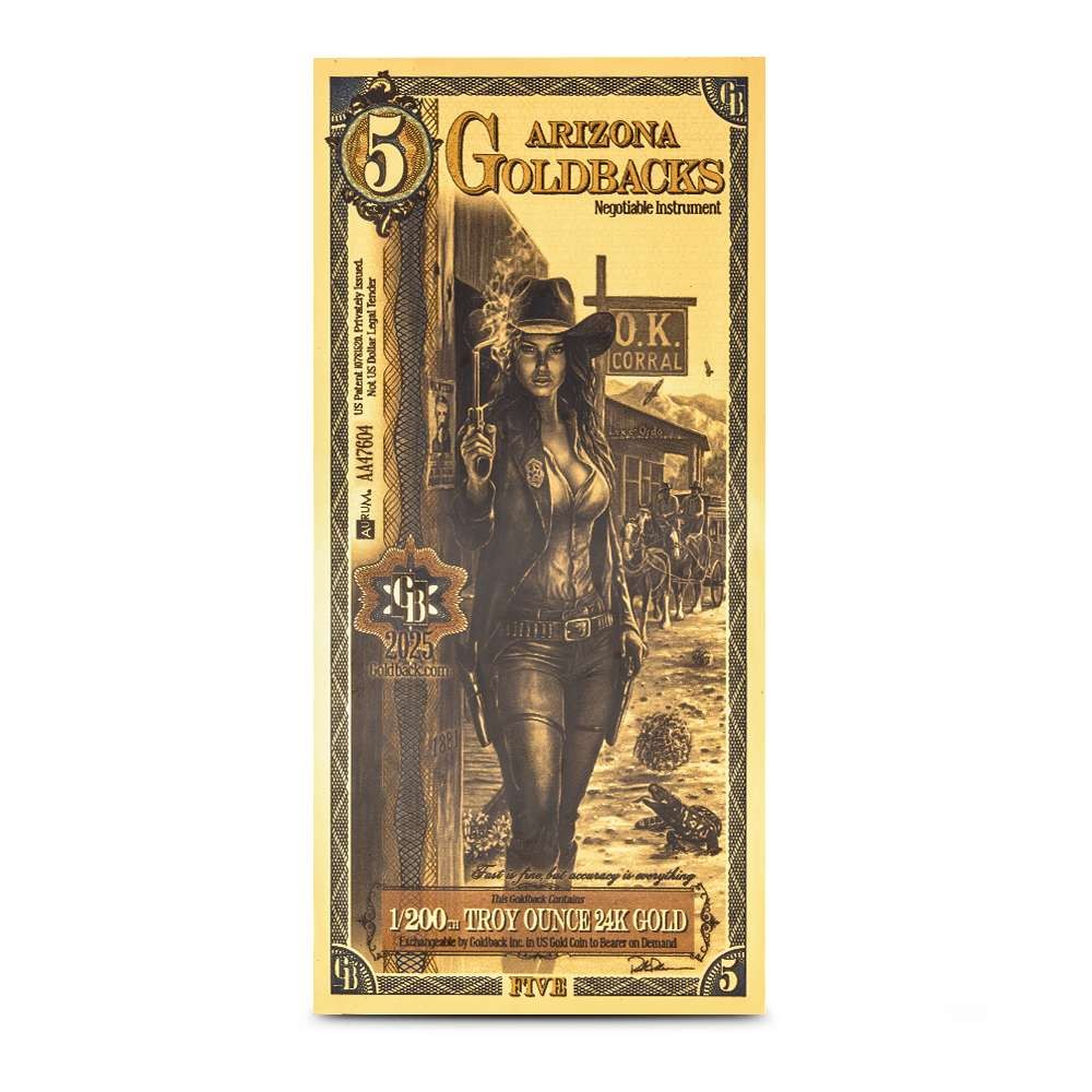 5 Arizona Goldback Gold Note (New)