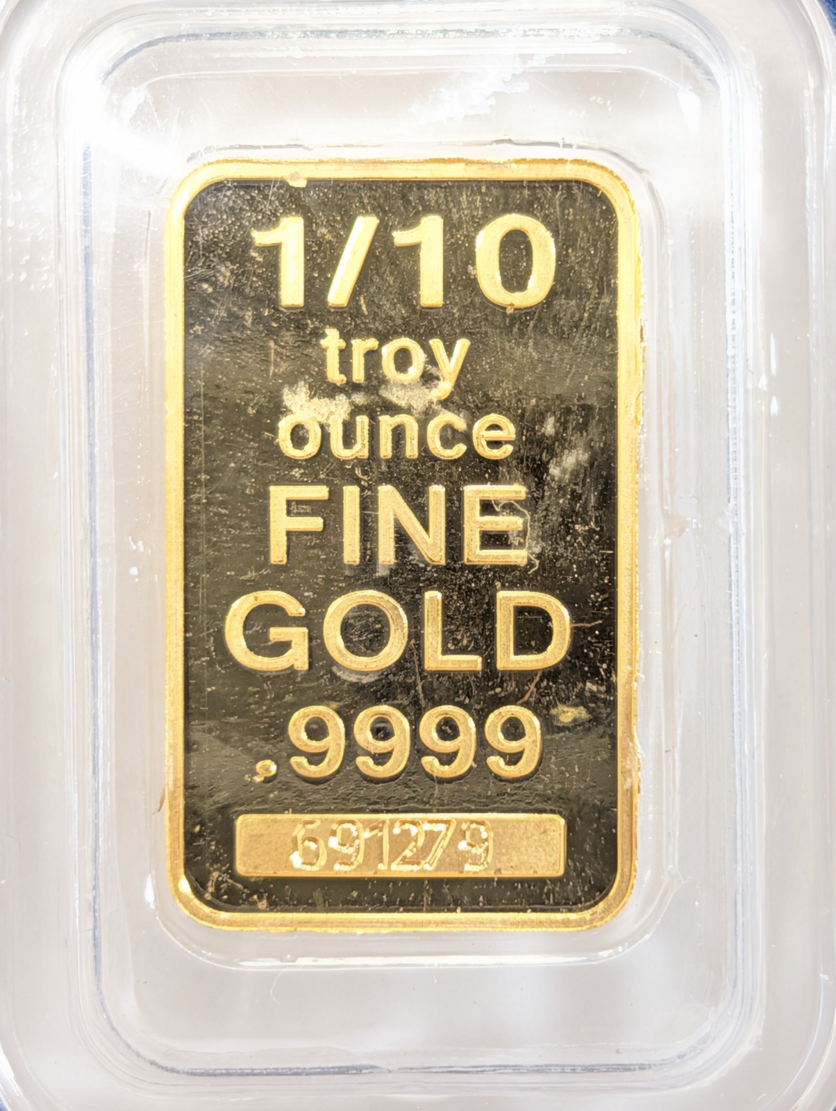 1/10th Ounce MCM Modern Coin Mart Sunshine Minting .9999 Fine Gold Bar In Assay