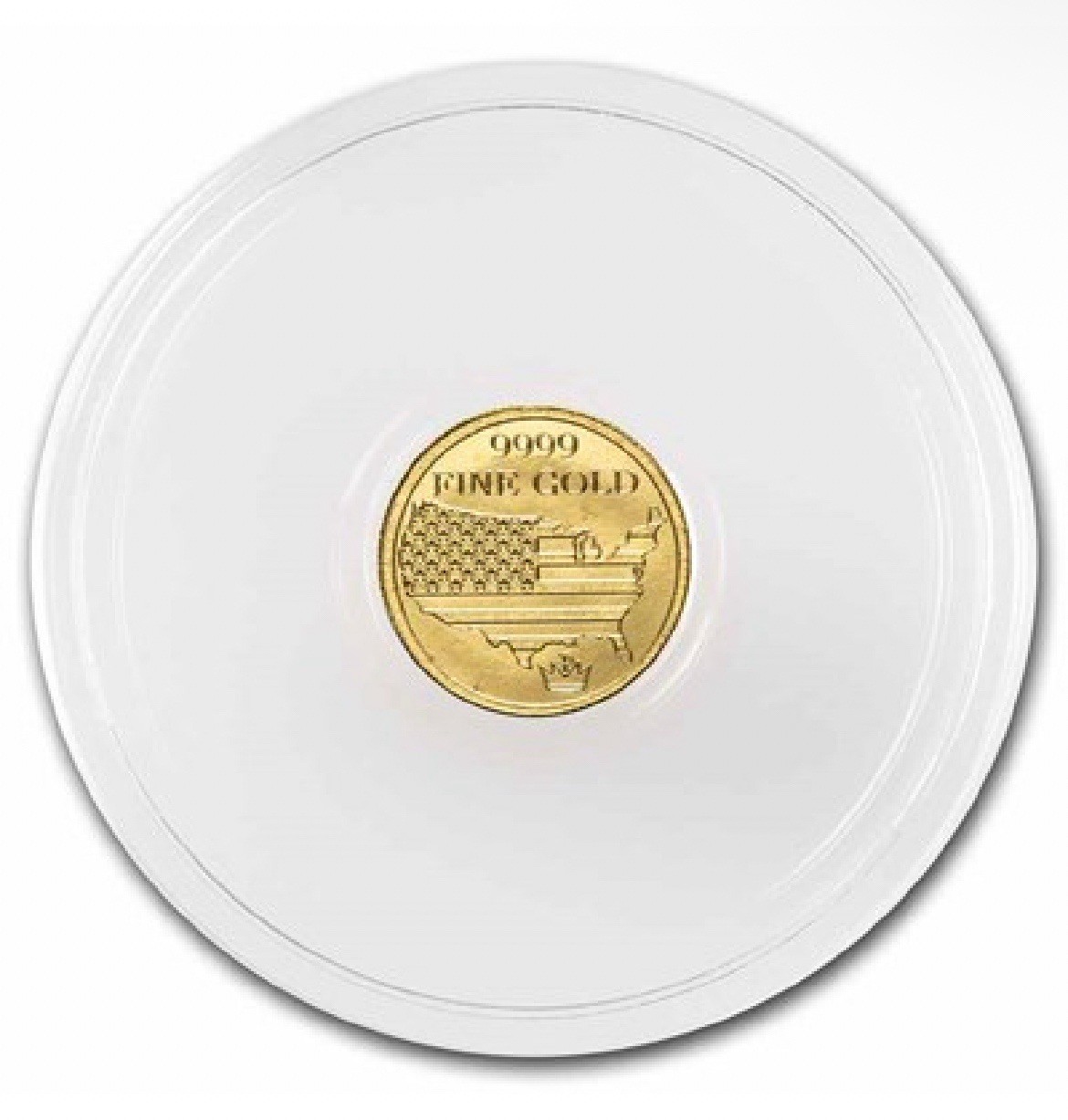 1/100 oz Gold Round: American Bald Eagle – MPM In Case/ Capsule 9999
