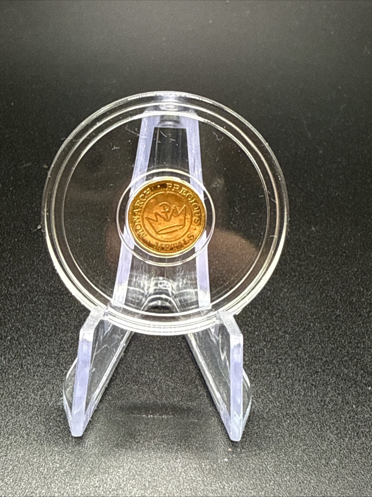 1/4 Gram .9999 Fine Gold Monarch Precious Metals Horseshoe in Capsule