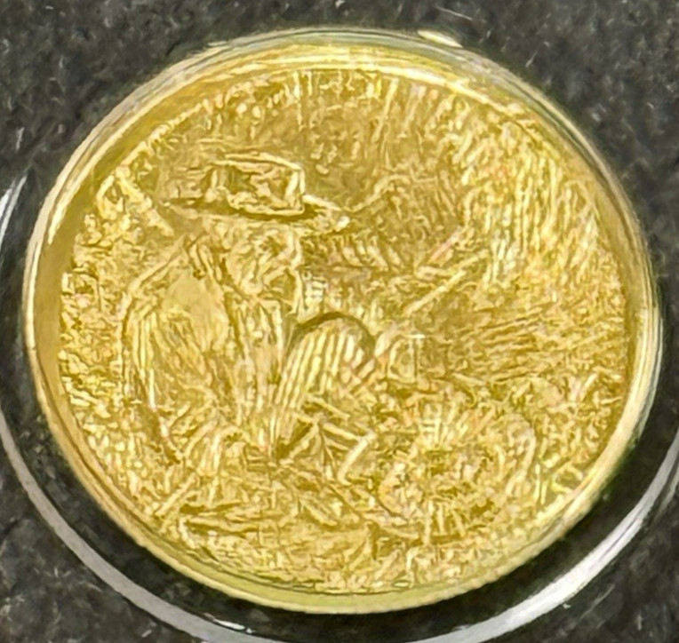 1/100 Oz .9999 Gold MPM Monarch Precious Metals Prospector Gold Round in Capsule
