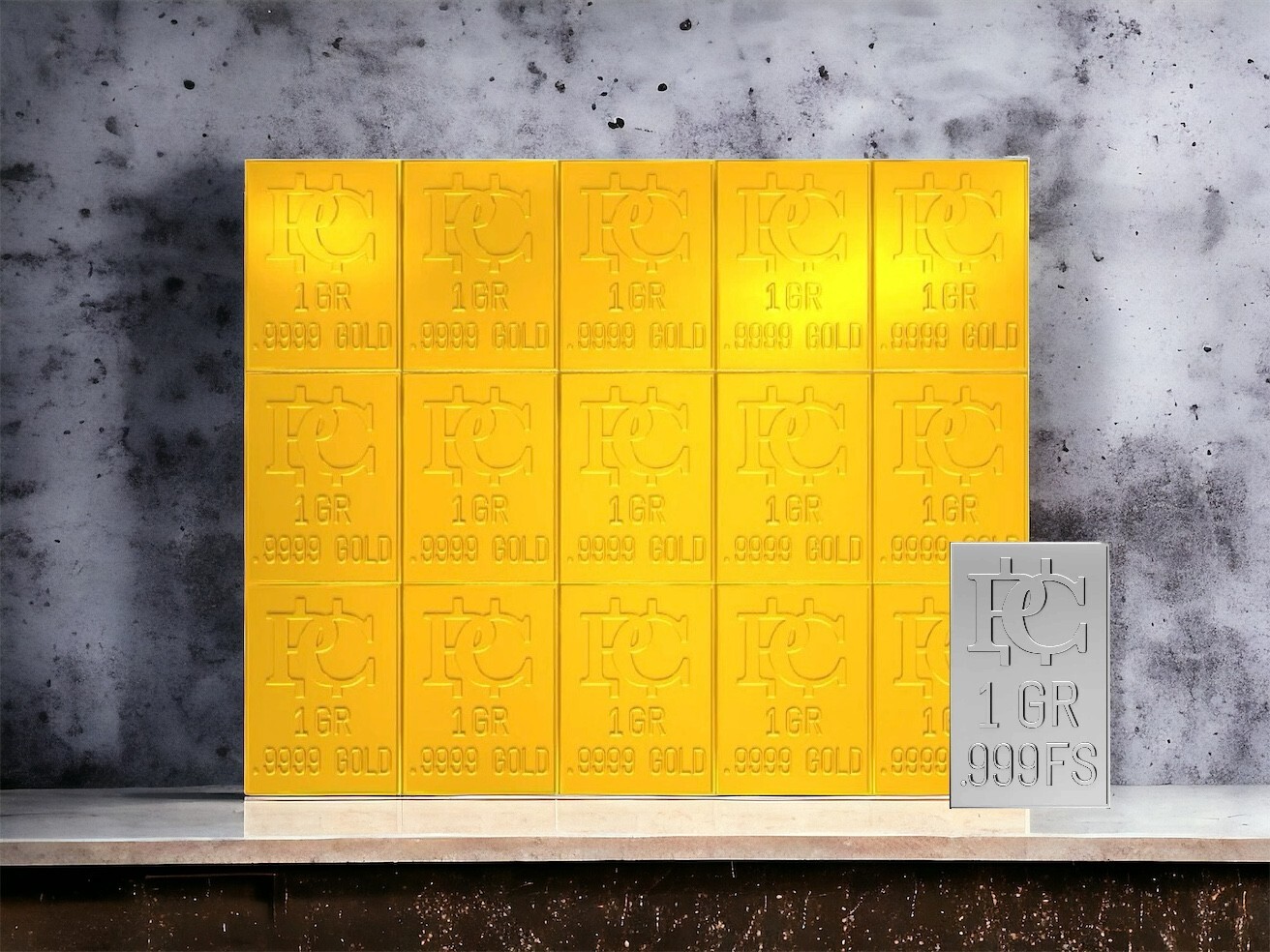 Pull Apart 1g Gold Bar + Free Silver K