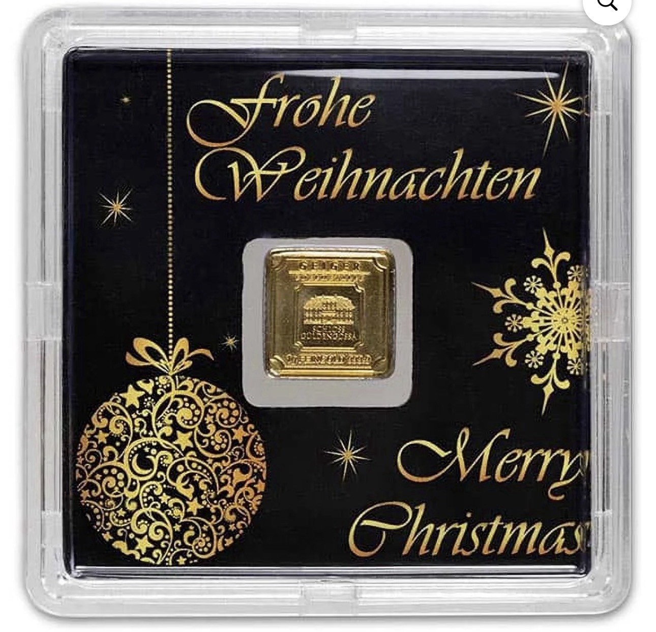 2025 Geiger 1 gram .9999 Gold Bar Rare Black Assay Label🔥 MERRY CHRISTMAS🎄🎅