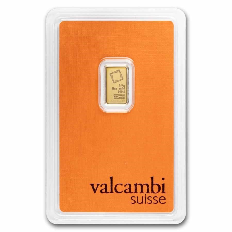 .5 gram Gold Bar – Valcambi Suisse – 999.9 Fine in Assay