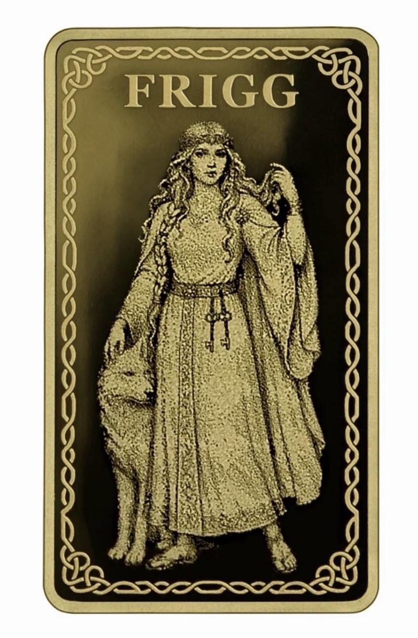 2026 Gods of Germania Frigg 1/100 oz .9999 Gold Proof Bar