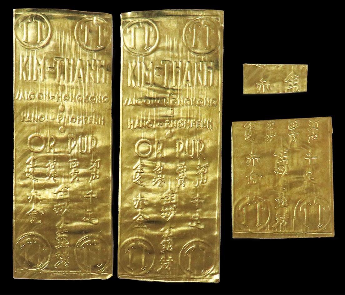 1970’s GOLD VIETNAM TAEL 1.2057ozs ORIGINAL KIM-THANH 24K BARS & WRAPPER