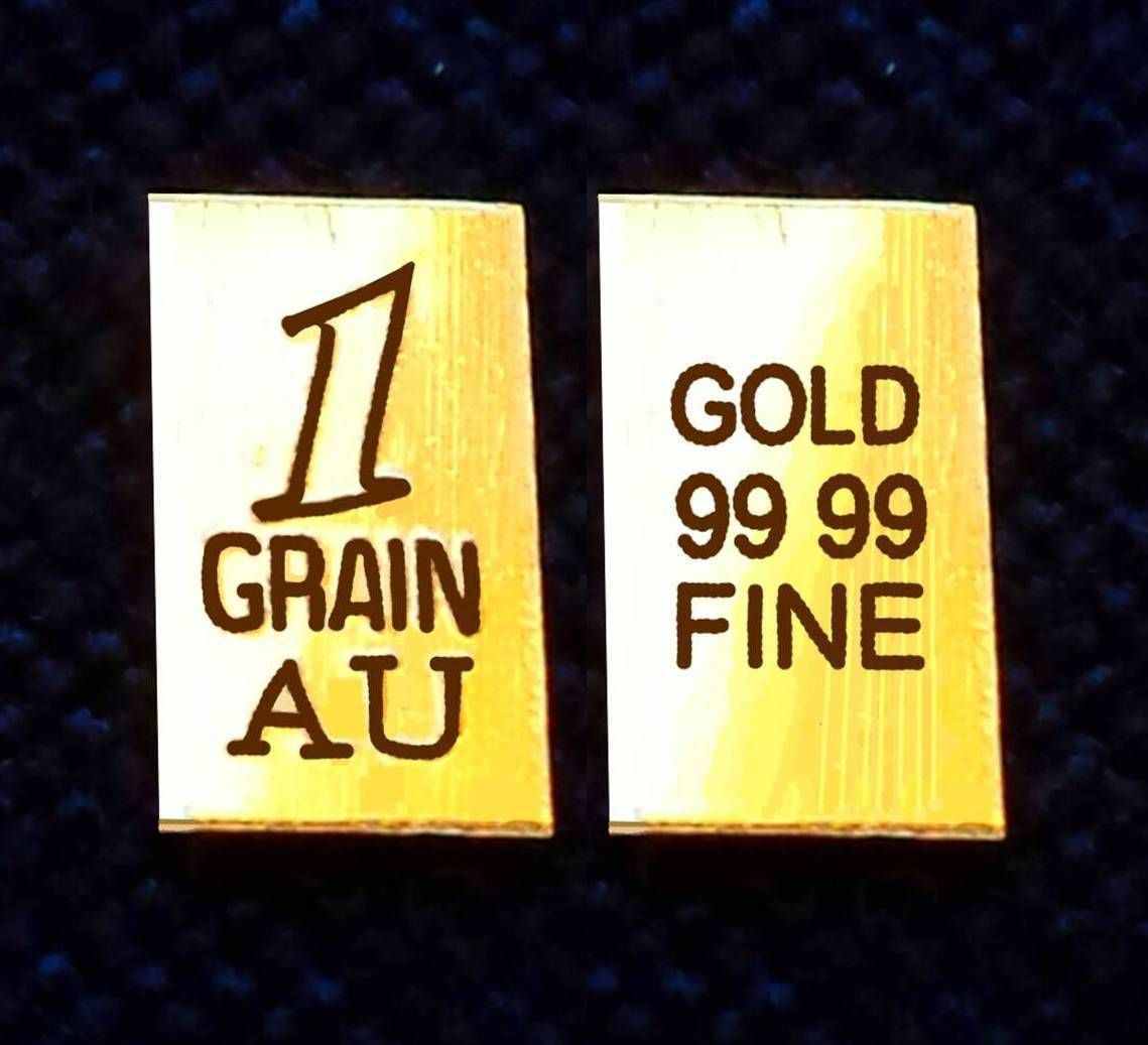 ACB GOLD VERTICAL 1GRAIN Bullion BAR 999 FINE Au Better than Paper Money !$ G