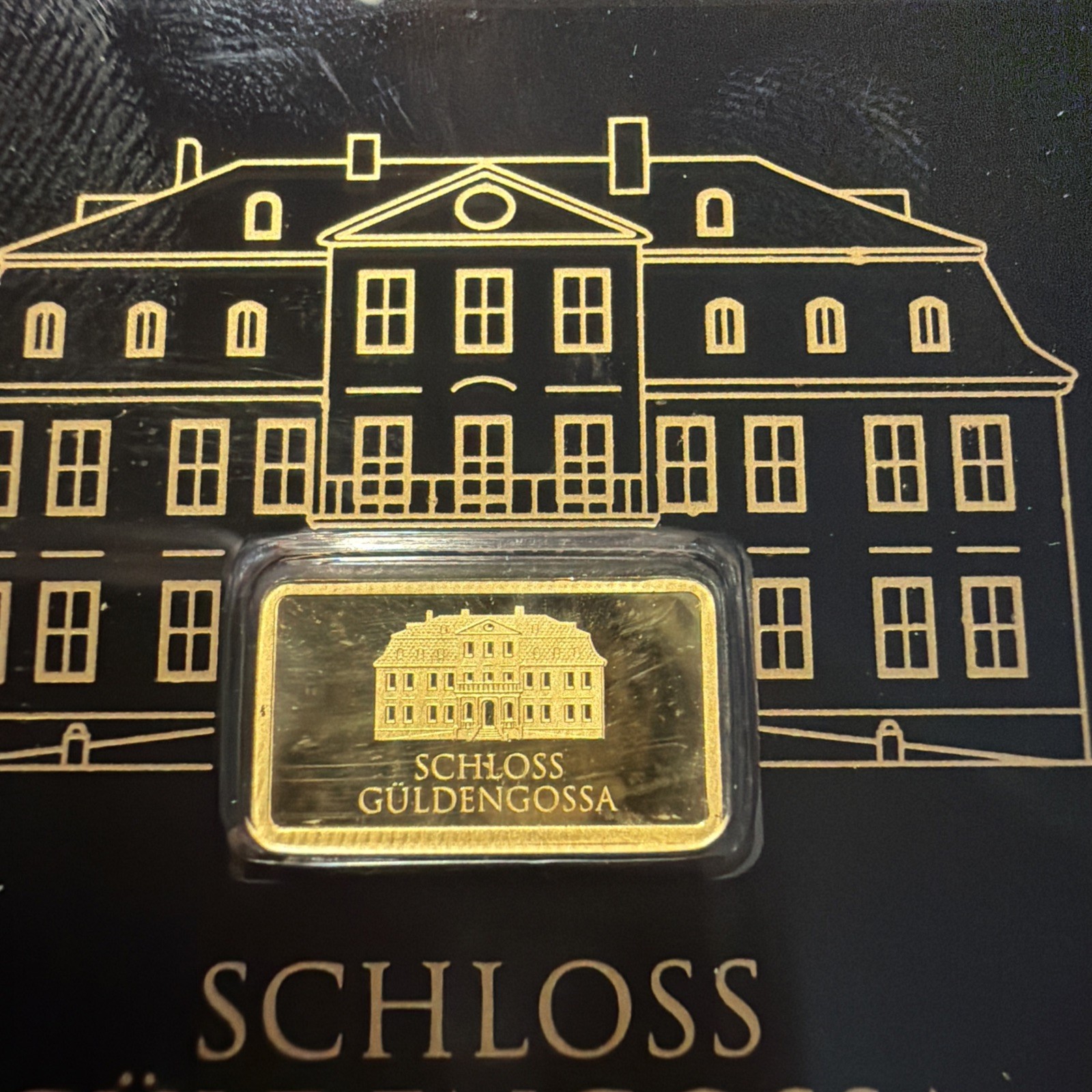 Geiger Schloss Guldengossa Vintage Edition Carded Gold Bar .5 Gram .999 Fine