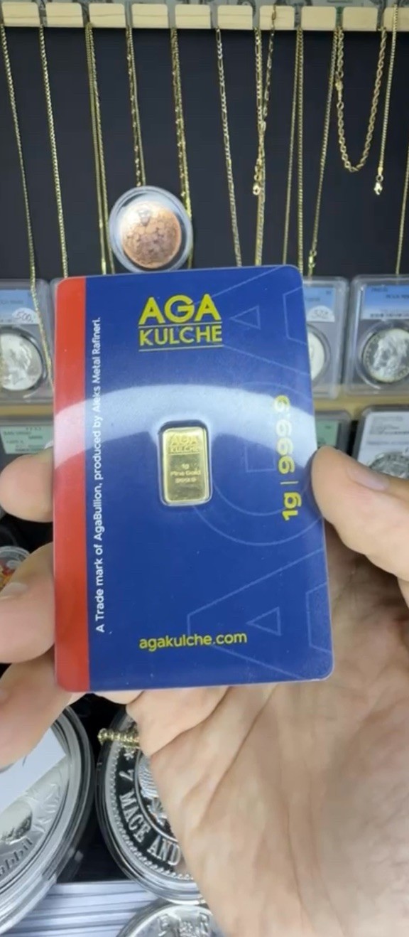 AGA Kulche 1g Gold Bar – 999.9 Fine Sealed Assay Card Investment Bullion