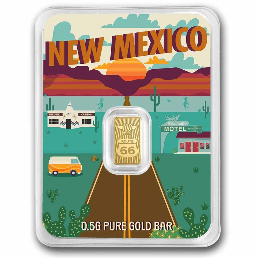 1/2 gram Gold Bar – Route 66 (New Mexico TEP)