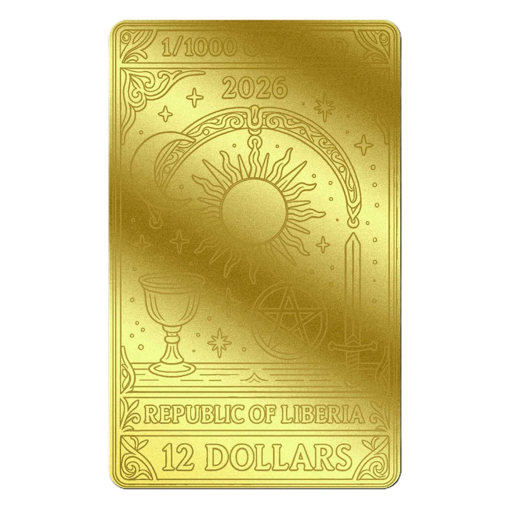 2026 Liberia The Magician 1/1000oz 9999 Gold Coin in Themed Card