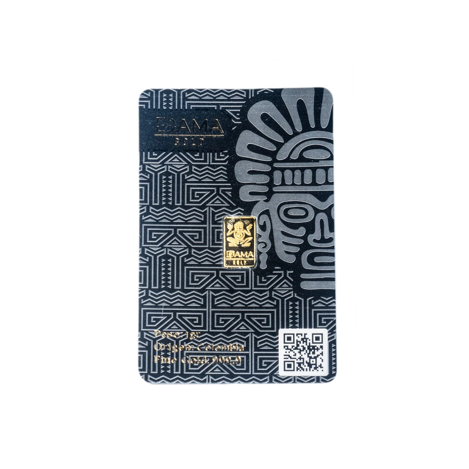 1 Gram 24K Gold Bar 999 – Colombian Inspired Dama Gold Collectible Bullion Card