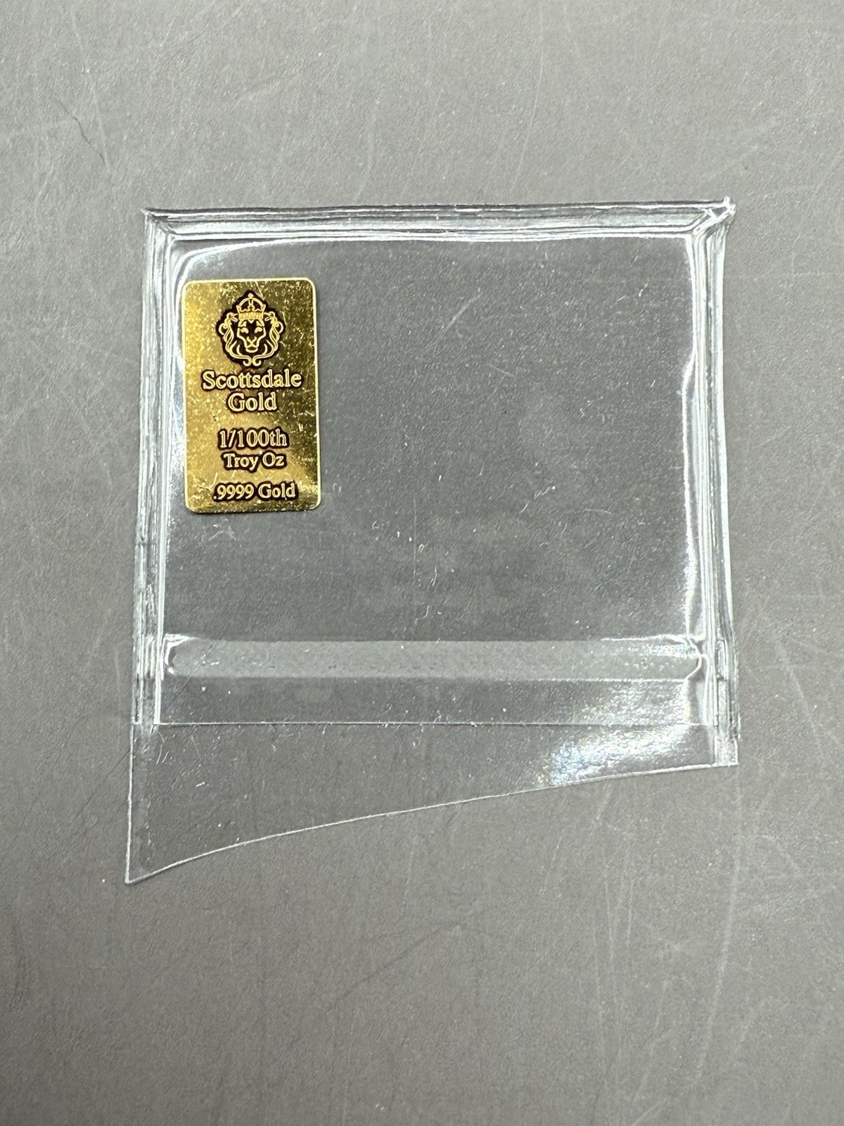 Scottsdale Mint 1/100 oz Gold Fine .999 Fractional Bullion Bar