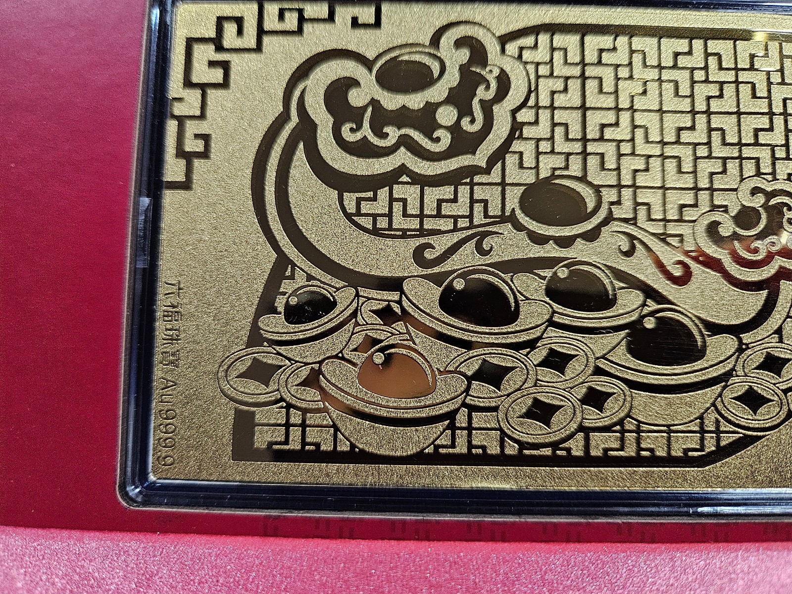 🌟 LUKFOOK JEWELLRY 3 g .9999 GOLD Bar Note w/Chinese New Year Envelope