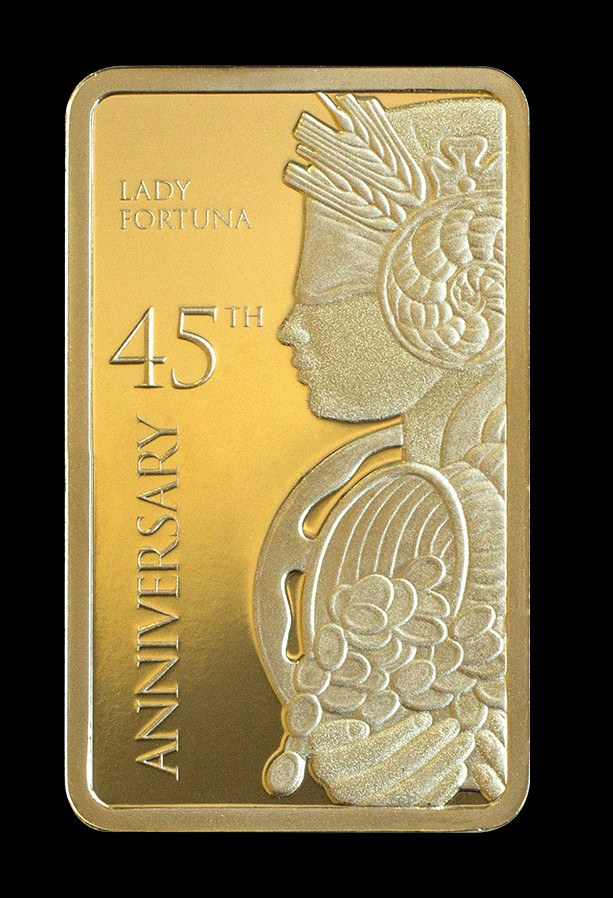 NEW 5g Gold Bar PAMP Suisse Lady Fortuna 45th Anniversary (In Assay) RARE!