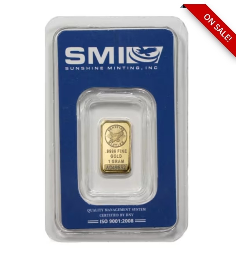 Sunshine Gold Eagle Bar New w/ Assay, .9999 Pure MintMark SI Bullion