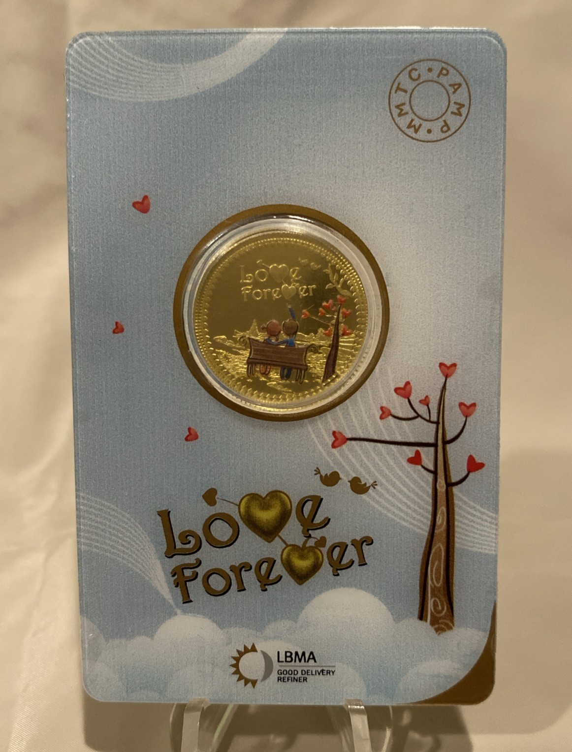 PAMP MMTC ‘Love Forever’ Colored Gold Round 5 g 999.9 fine