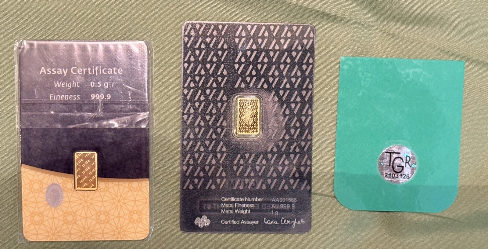 2 grams total , 24k Gold in Assay , All Sealed