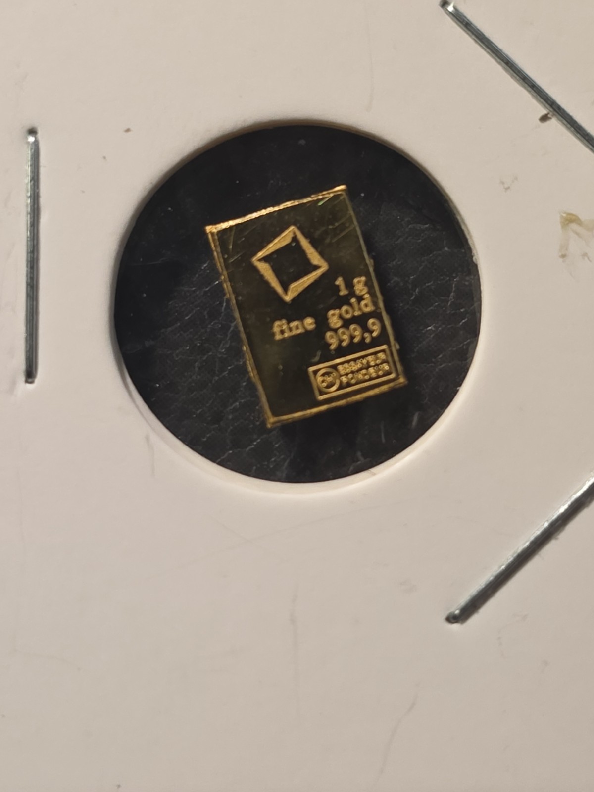 1 gram Valcambi Suisse Gold Bar CombiBar .9999 Fine – ONE GRAM