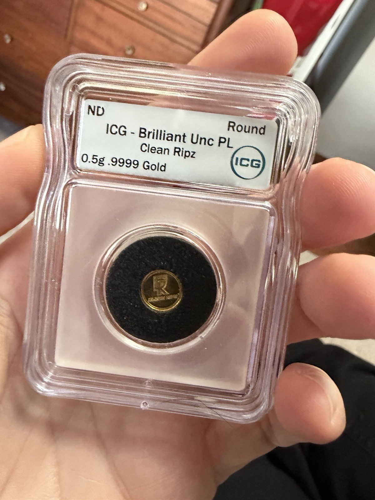 ICG Slabbed 1/2 Gram Gold! – .9999 Fine Gold Coin – Clean Ripz – 0.5g GOLD