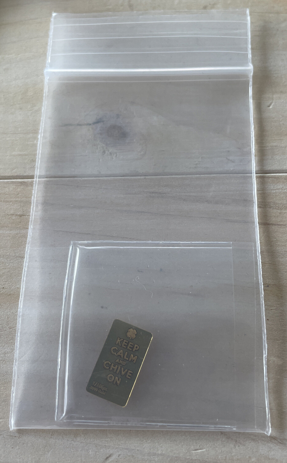 The CHIVE Shamrock Gold Bar 1/100th Oz Gold Bar SOLD OUT Rare