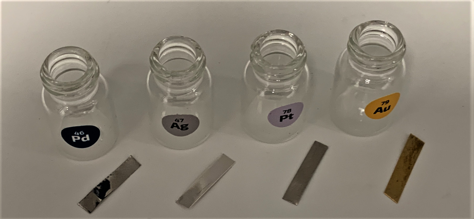 Precious Metal Electrode Pack Set 99.9% Pure Elements Gold Palladium Platinum Ag