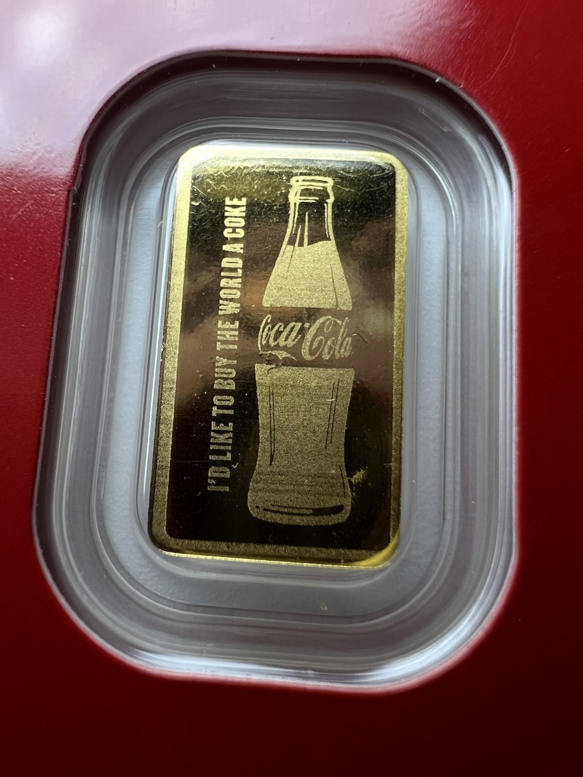 Coca-Cola 1/2 Gram .9999 Pure Gold Bar in TEP