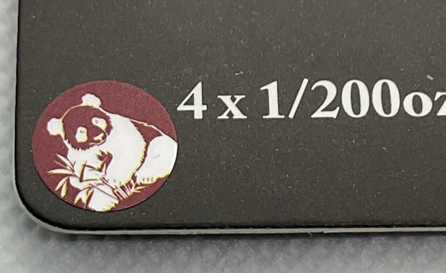 Wessex Mint – 4 X 1/200oz 999.9 Fine Gold Bar – 🐼Panda🐼 – Sealed Gold Bullion