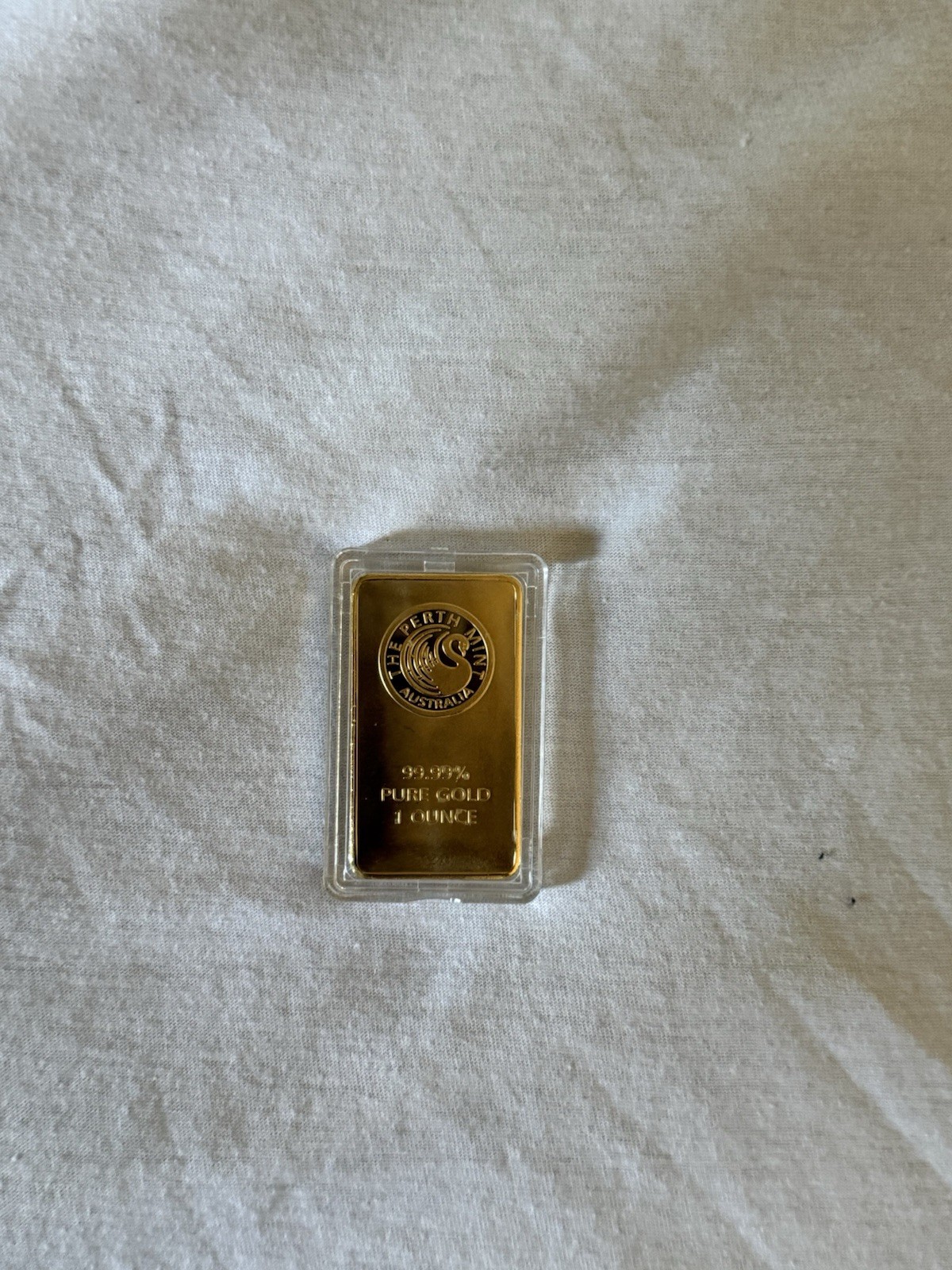 The Perth Mint 1 oz Gold Bar 0.9999 Fine Gold Bullion Ingot in Holder