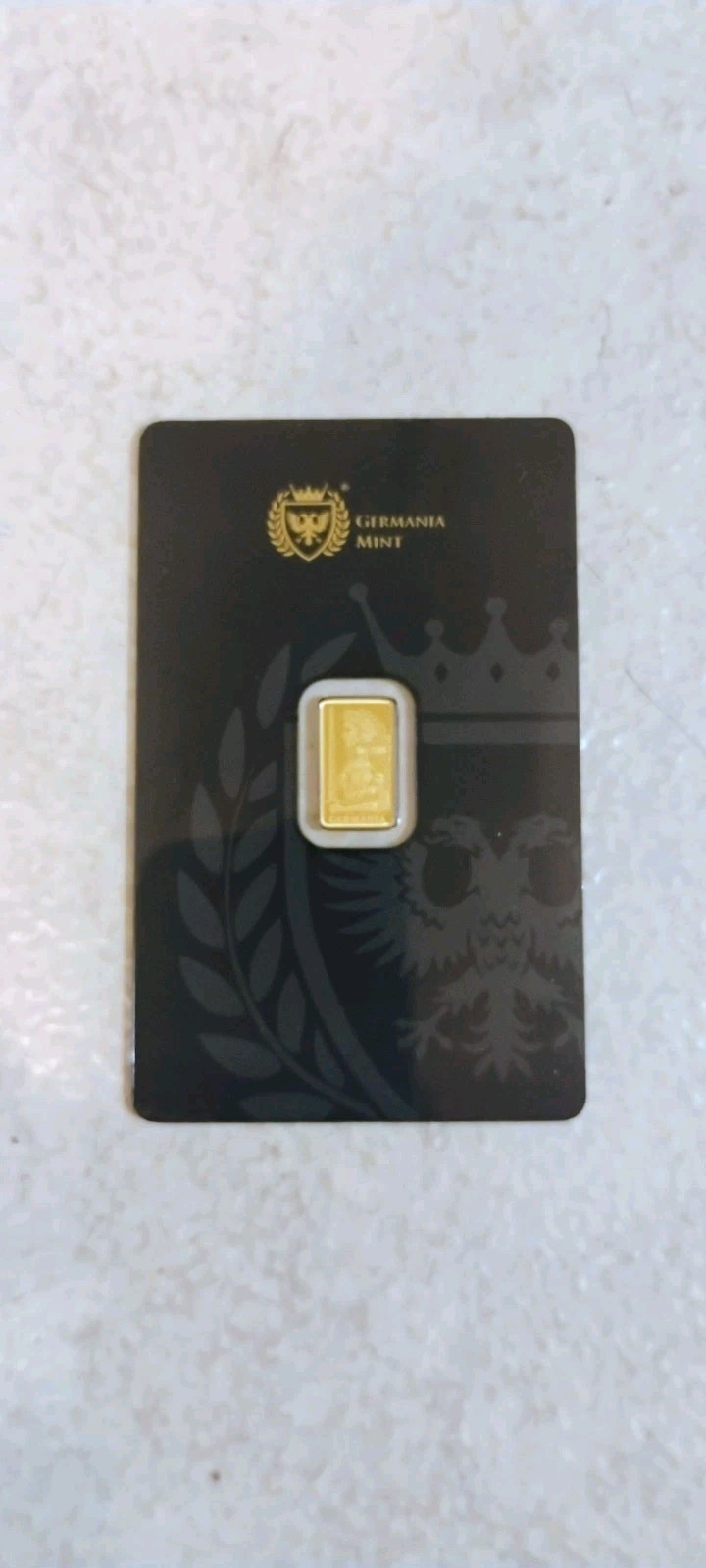 Germania Mint 1/200 oz .9999 Fine Gold Bar Limited Edition Collectible Card