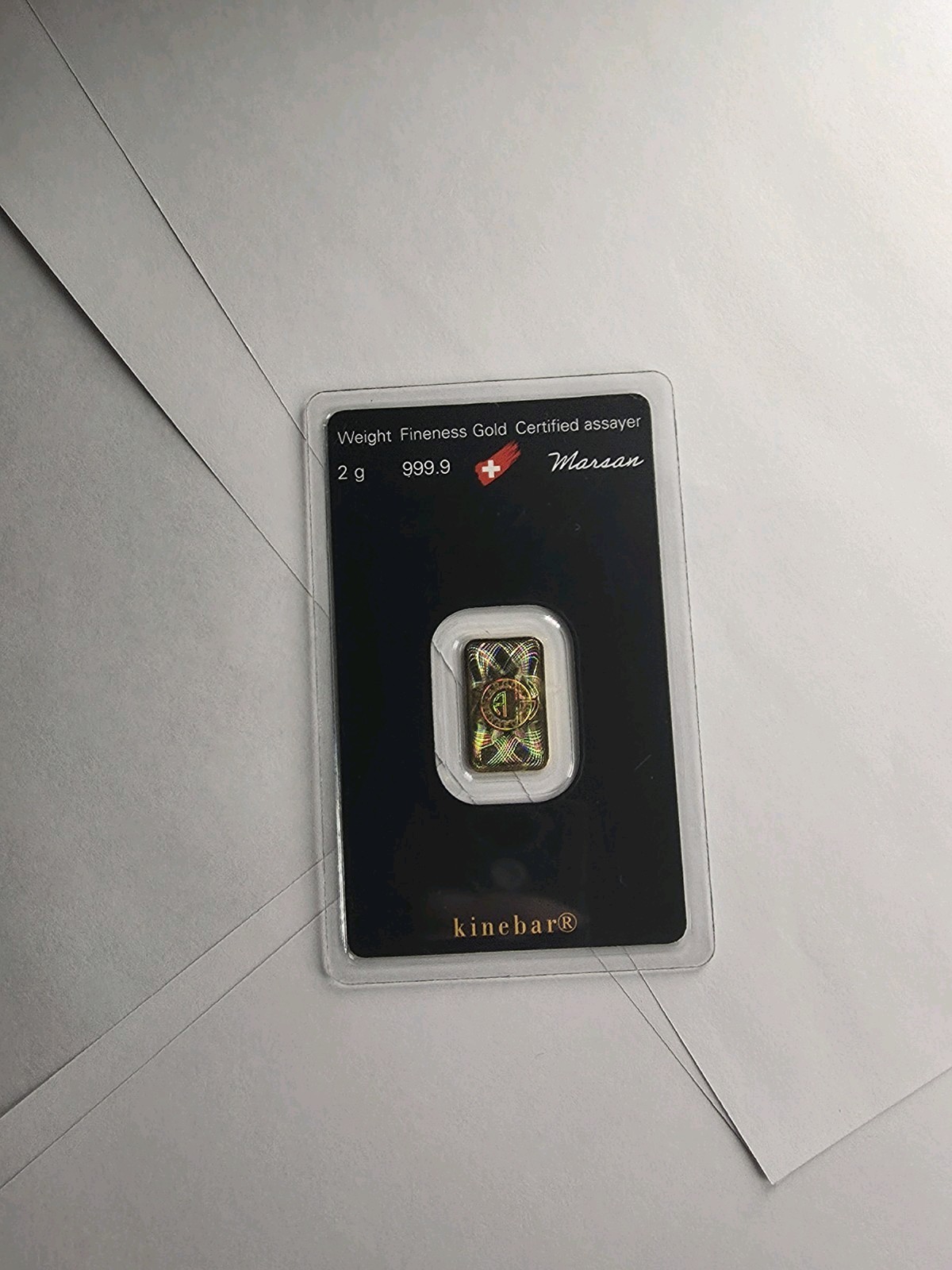 2 gram Gold Bar – Argor-Heraeus KineBar (In Assay)