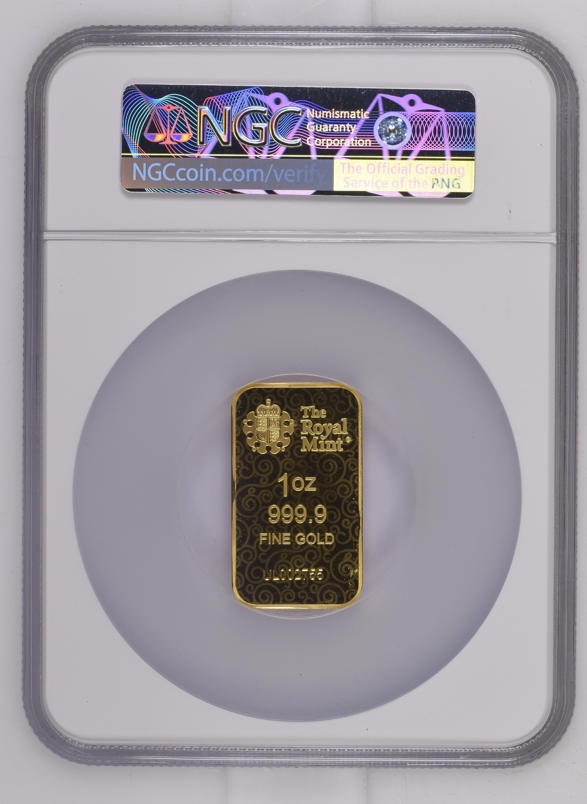 1 oz Gold Bar The Royal Mint Una and the Lion. NGC Slab. LIMITED MINTAGE 4,000
