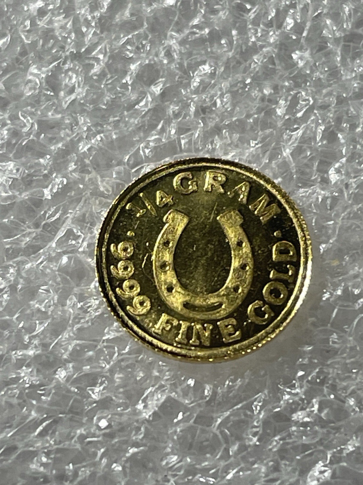 1/4 Gram .9999 Fine Gold Horseshoe