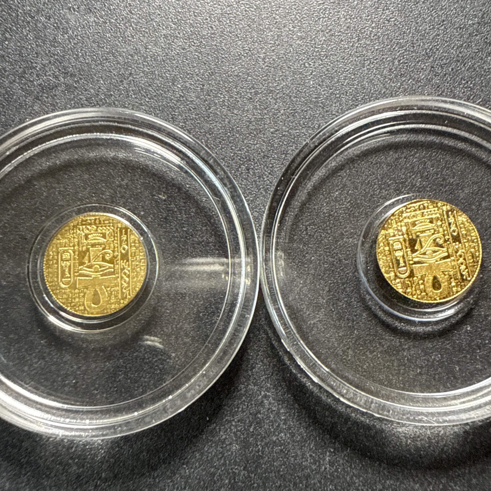 Lot Of 2- 1/200th oz Egyptian Scarab .9999 Fine Gold FRACTIONAL GOLD