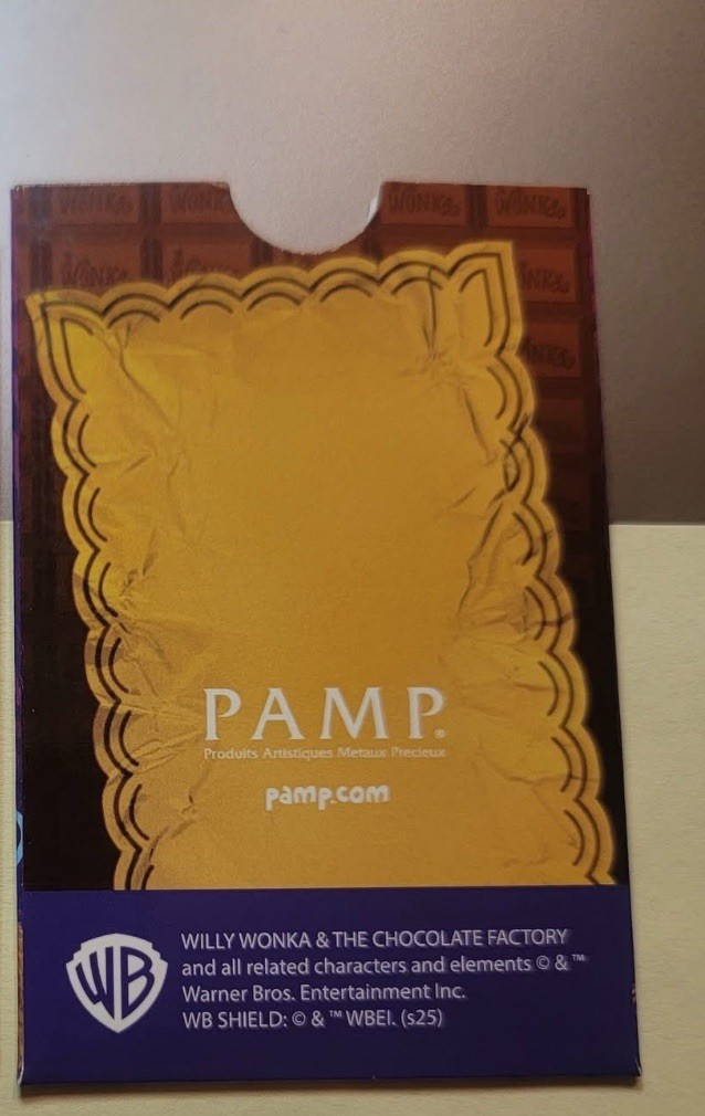 PAMP Willy Wonka 1 Gram Gold Bar 5,000 Mintage With Sleeve!