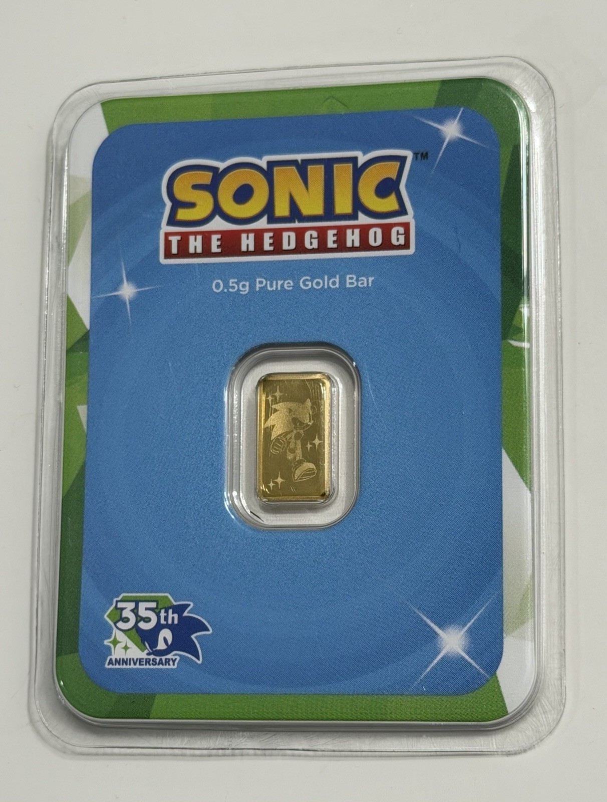 2026 PAMP Suisse Sonic The Hedgehog 35th Anniversary 1/2 Gram 9999 Gold Bar TEP