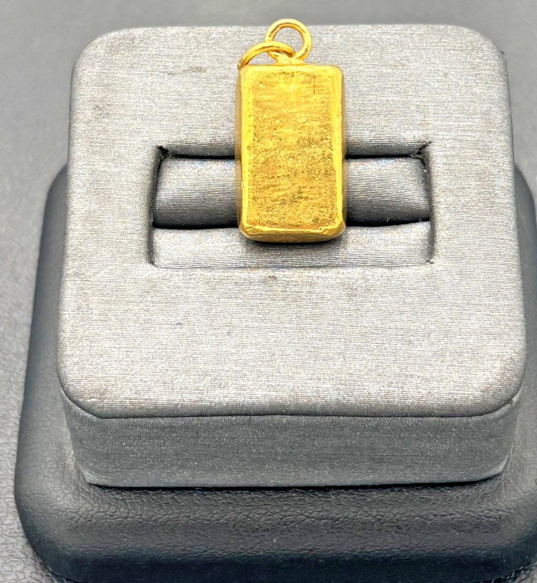 Antique Chinese 96.53% Gold 1/2ozt. Bar Pendant with 14kt Gold 5mm Bale