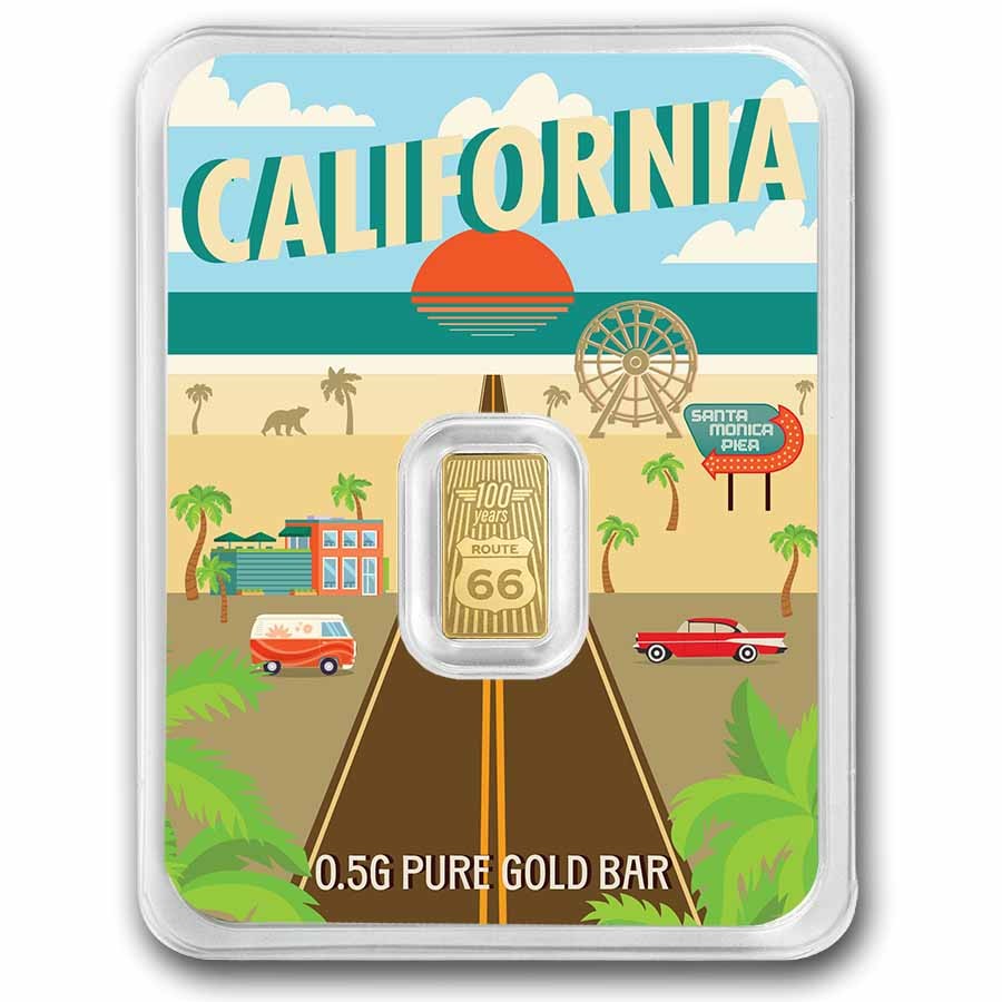 1/2 gram Gold Bar – Route 66 (California TEP)