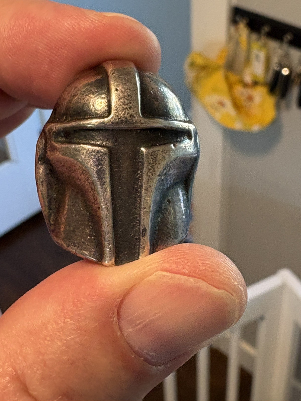 999 Fine Silver Star Wars Mandalorian Mask Rare Hand Poured Serial #001 COA