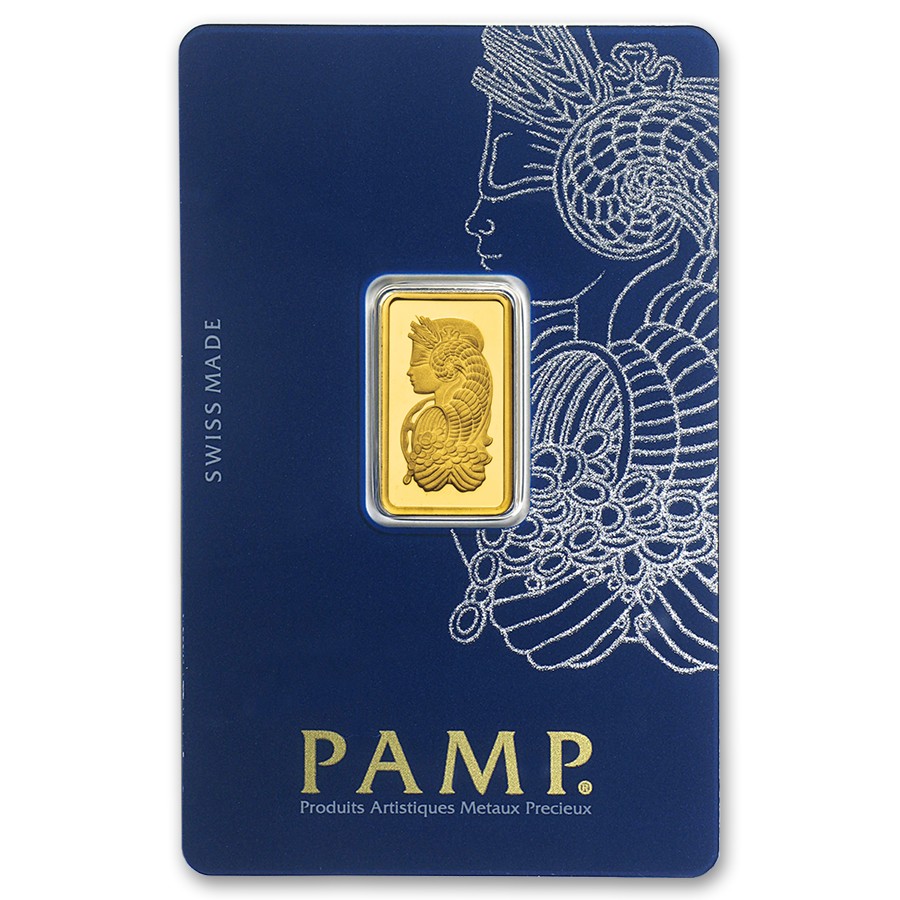 5 gram Gold PAMP Lady Fortuna VERISCAN™ Bar w/ Assay