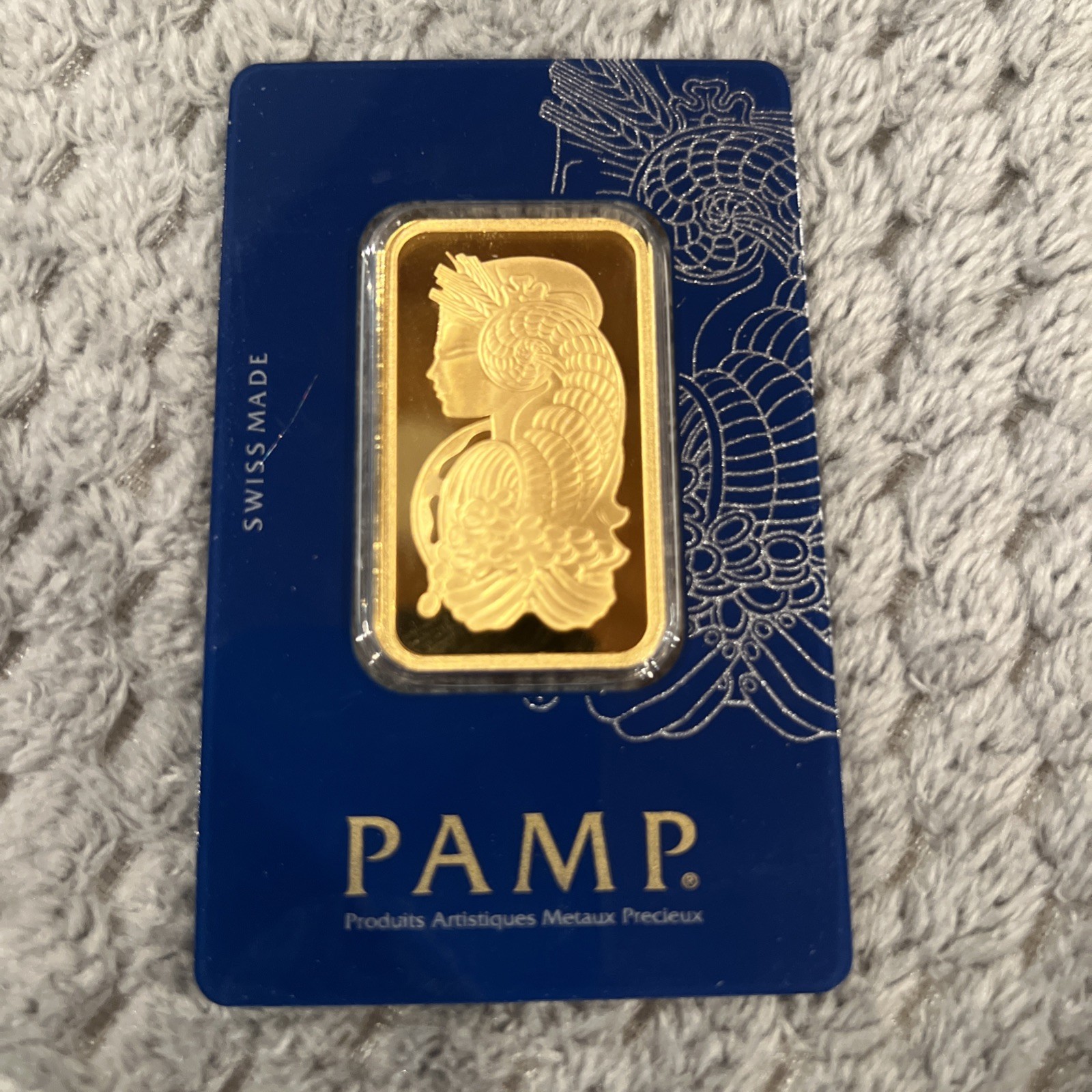 1 oz Gold Bar PAMP Suisse Lady Fortuna Veriscan (In Assay) .9999 Fine