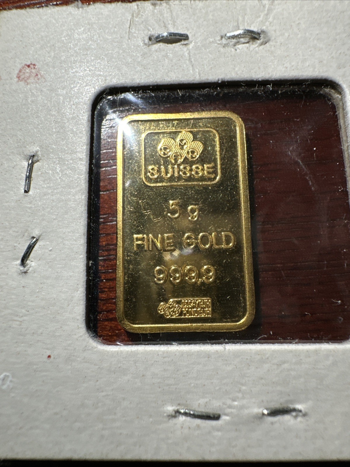 5 gram Gold Bar – Vintage Pamp Suisse FORTUNA – .9999 Fine 1980’s Rare
