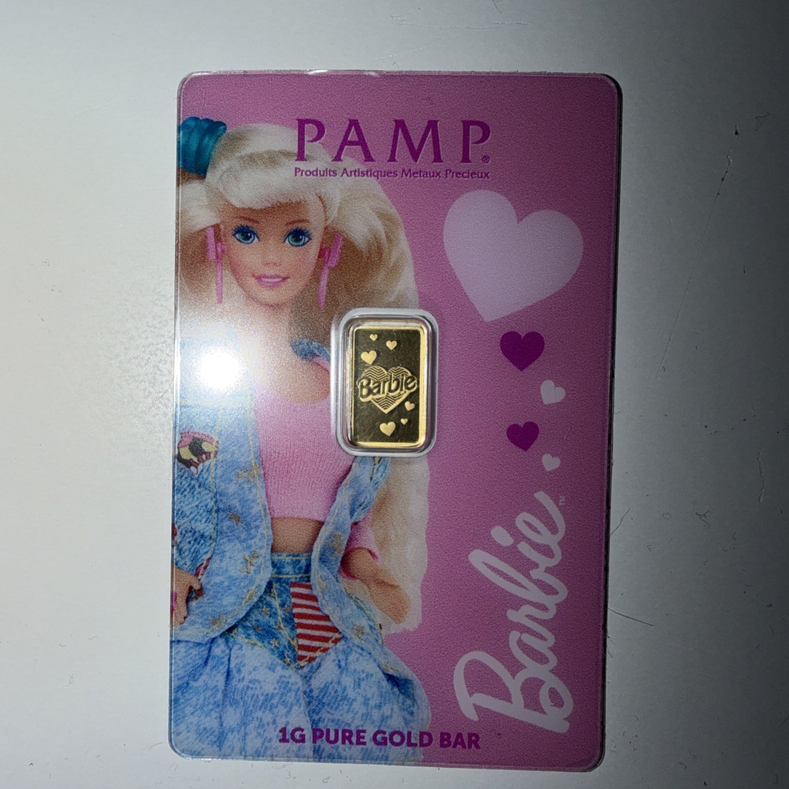 PAMP Suisse Barbie™ 1 Gram .9999 Fine Gold Bar – 5,000 Mintage