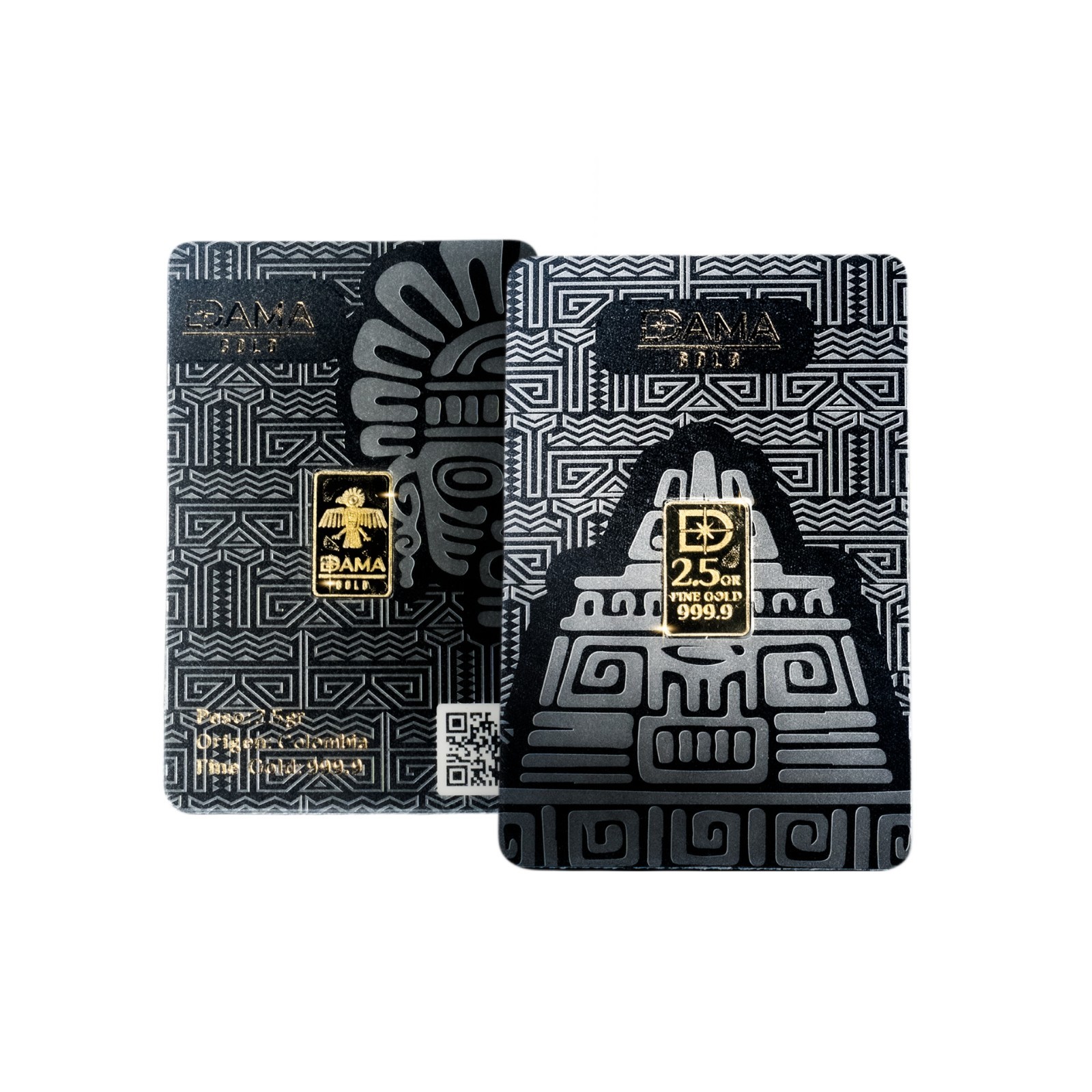 2.5Gram 24K Gold Bar 999 – Colombian Inspired Dama Gold Collectible Bullion Card