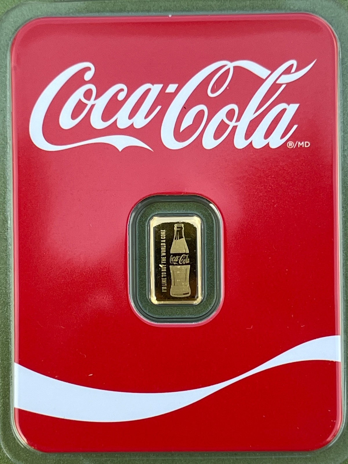 Coca Cola 1/2 Gram .999 Gold Bar Sealed Official Collector Edition Coca-Cola Mem