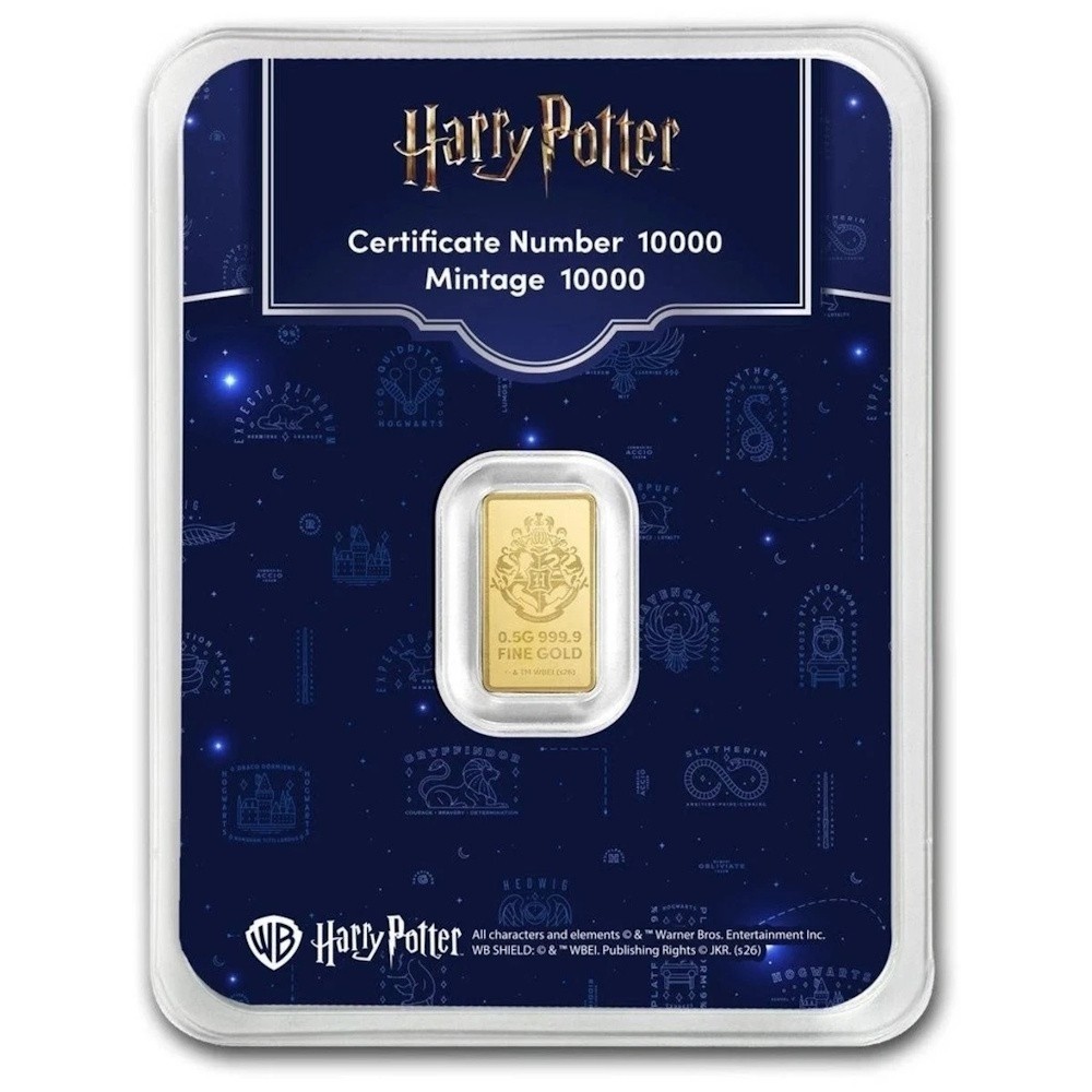 2026 PAMP Suisse Harry Potter 25th Anniversary 1/2 g Gold Bar in TEP